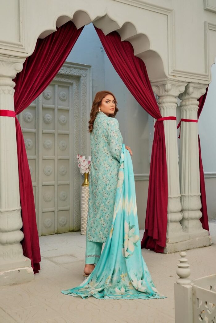 Hoor Dhanak Embroidered Suit - Image 2