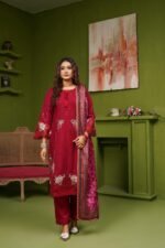 Fatima Dhanak Embroidered Suit - Image 4