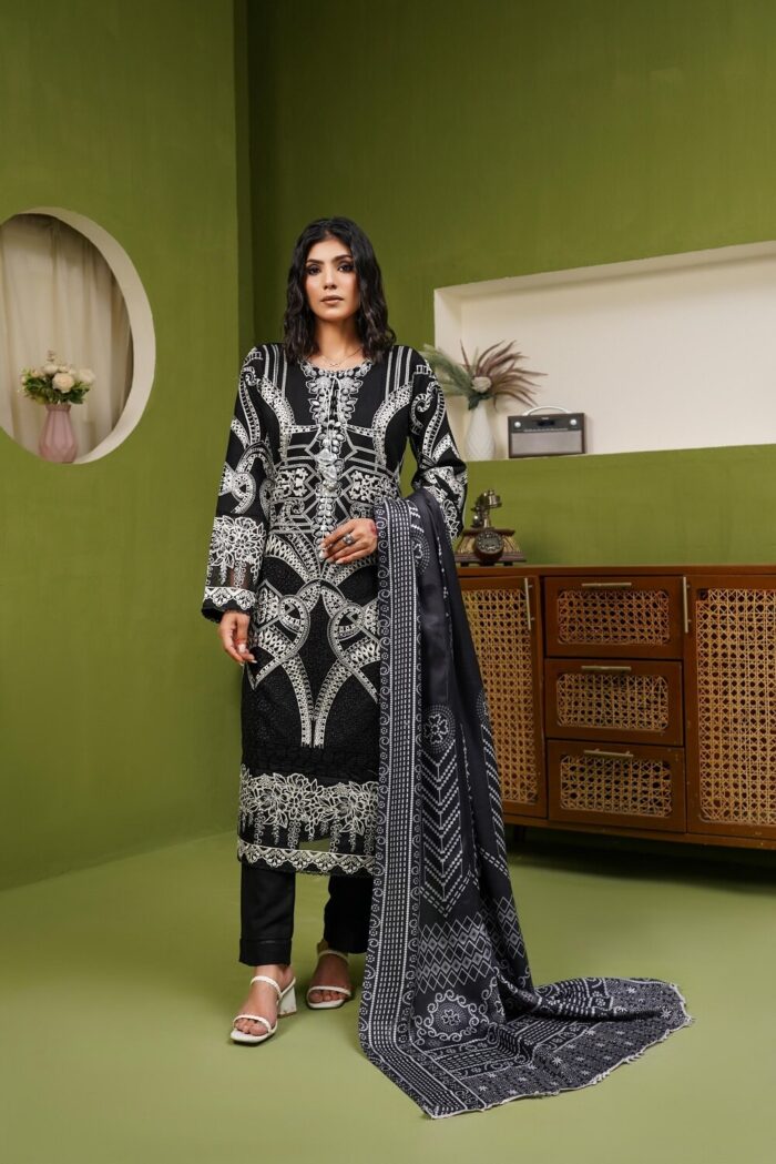 Eliza Dhanak Embroidered Suit - Image 4