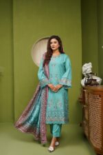 Areeba Dhanak Embroidered Suit - Image 4
