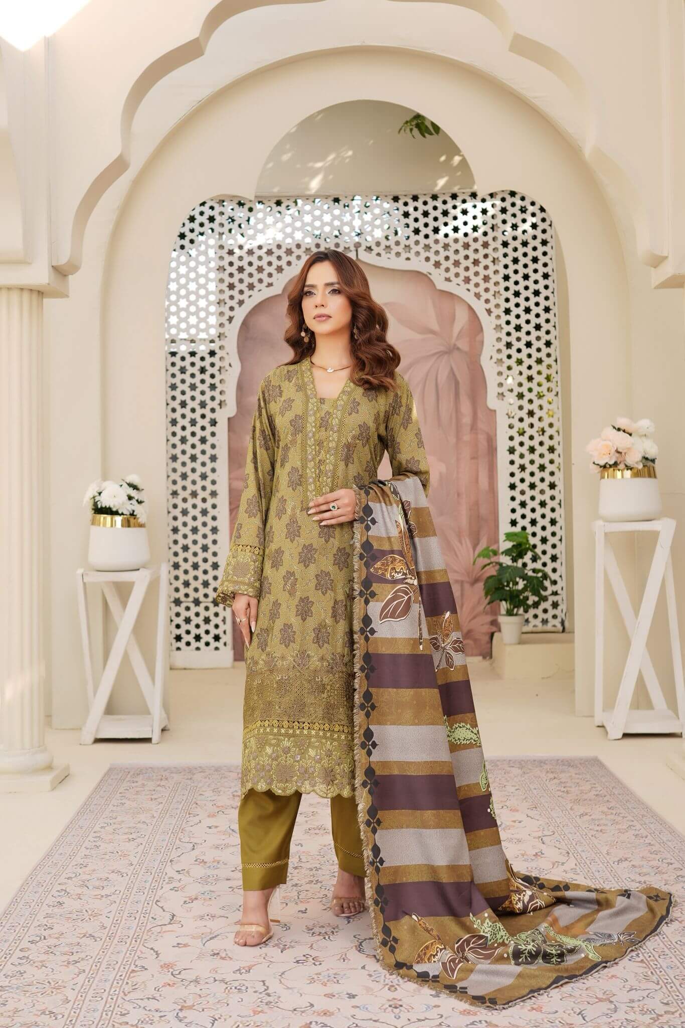 Dhanak Embroidered Suit Winter 11 - 8 Dhanak Embroidered Suit Winter 11 - 8