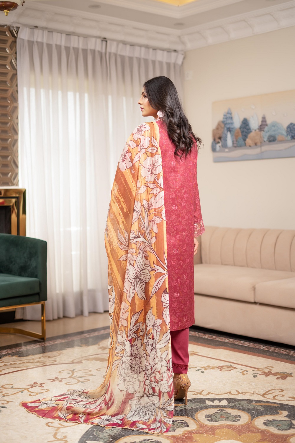 IMG-20250924-WA0088 Amara Linen Printed Embroidered Suit - Image 2