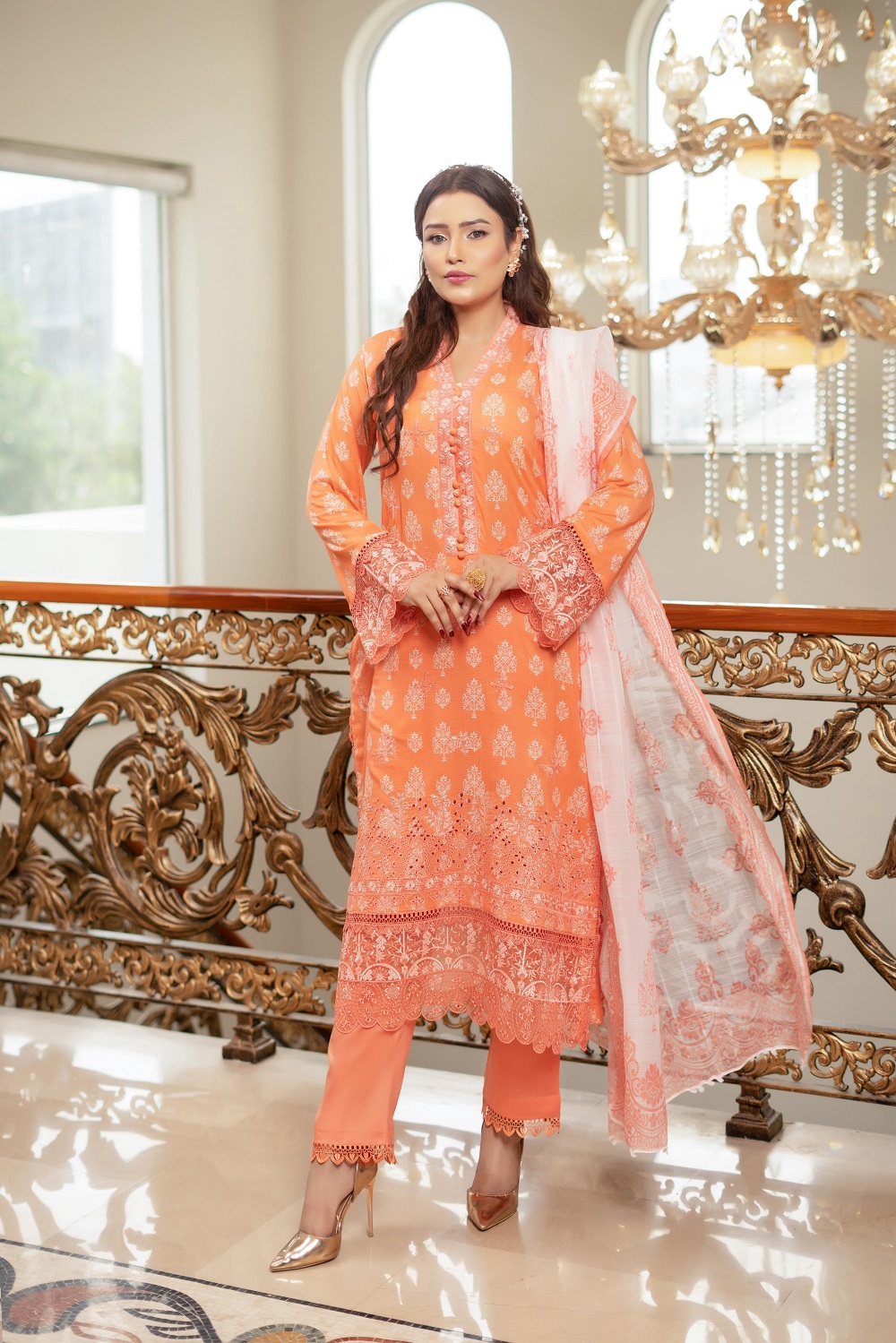 IMG-20250924-WA0094 Hoorain Linen Printed Embroidered Suit - Image 1