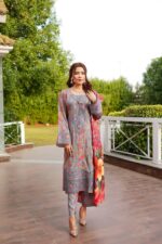 Amani Winter Linen Embroidered Suit