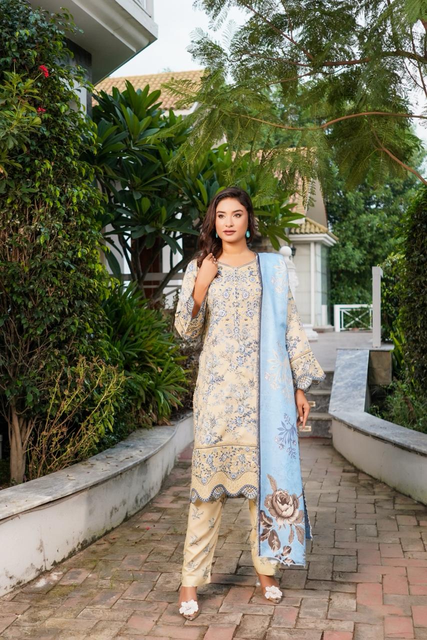 IMG-20251013-WA0043 Hania Winter Linen Embroidered Suit - Image 1