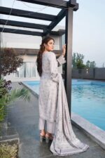 Hania Winter Linen Embroidered Suit - Image 2