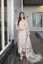 Rania Winter Linen Embroidered Suit