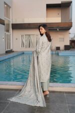 Mahira Winter Linen Embroidered Suit - Image 2