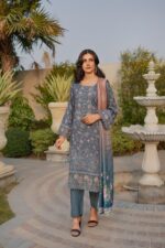 Arisha Winter Linen Embroidered Suit