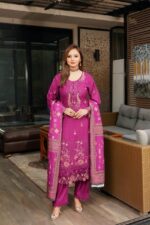 Iqra Dhanak Embroidered Sui
