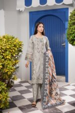Elara Soft Bloom Printed Dhanak Outfit