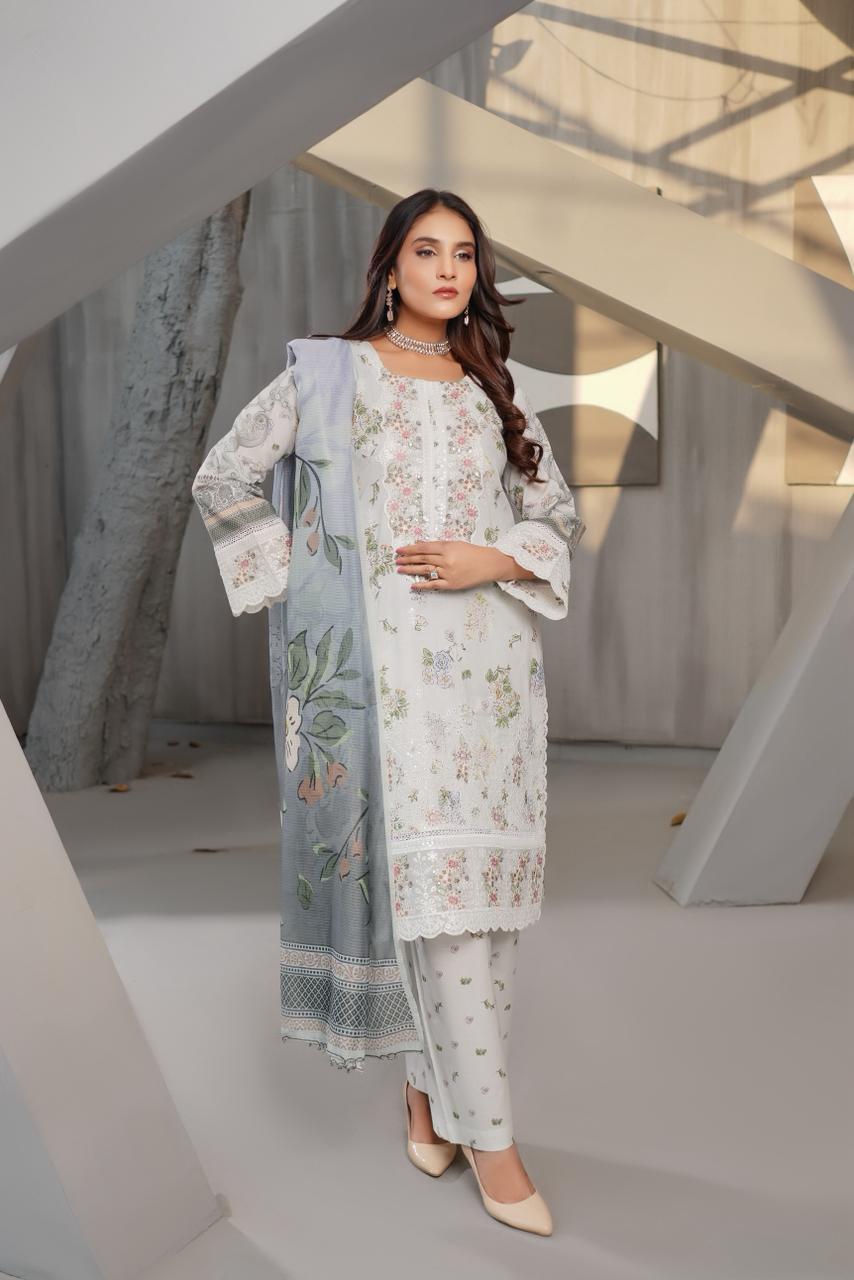 Summer Dress Munira Designer Book 01 (9) Hania Summer Breeze Airjet Outfit - Image 1