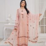 Ayliza Sequin Embellished Chiffon Suit