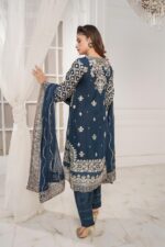 Mehwish Royal Embroidered Chiffon Suit - Image 3