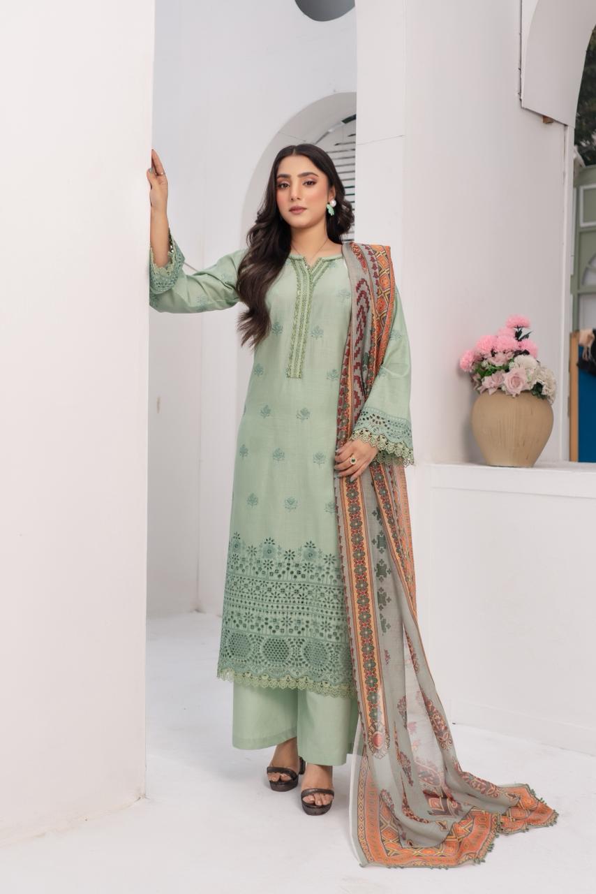 Summer Lown Dress Munira Designer Book 7 (11) Amara Grace Chikankari Suit - Image 1