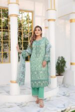 Raima Ivory Blossom Lawn Suit - Image 2