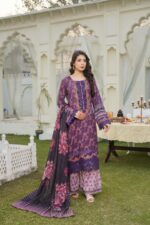 Alyana Azure Lawn Suit