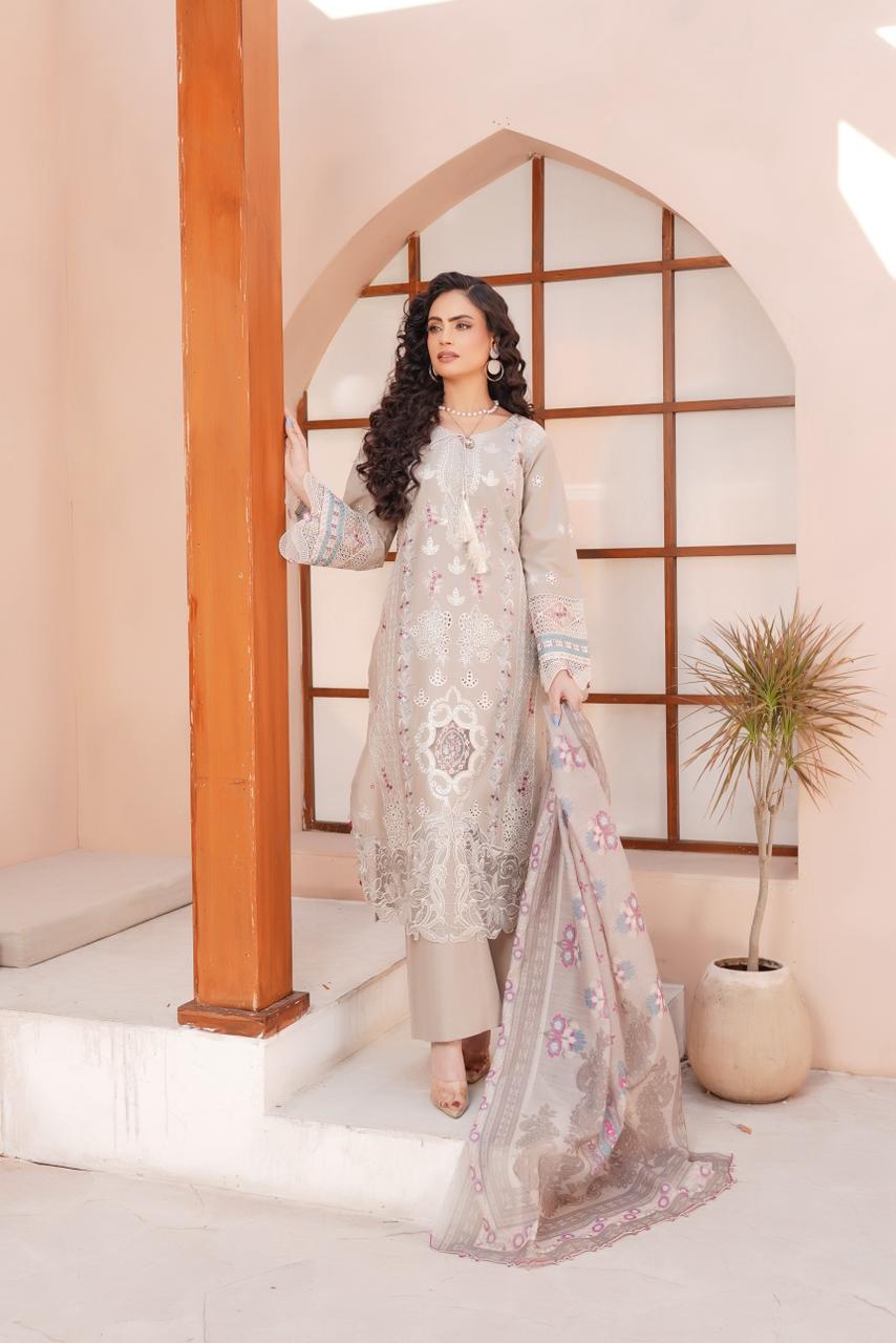 Summer Dress Rimsha Zaria Fabric Munira Designer Book 13 (5) Zaria Afsheen Festive Lawn Suit - Image 1