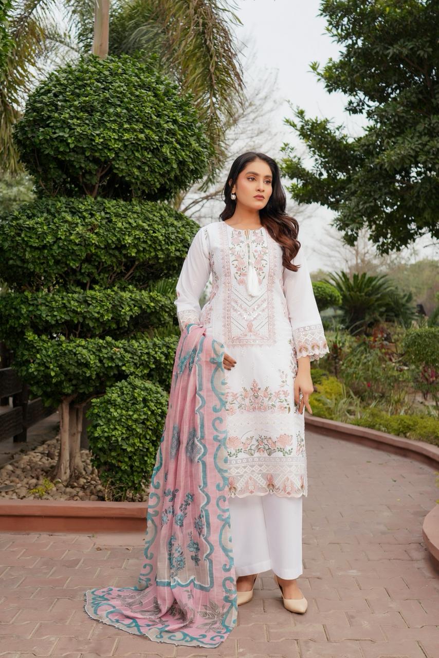 Zahra Bana Dora Lawn - Munira Designer Book 19 Elzira Royal Festive Suit - Image 1