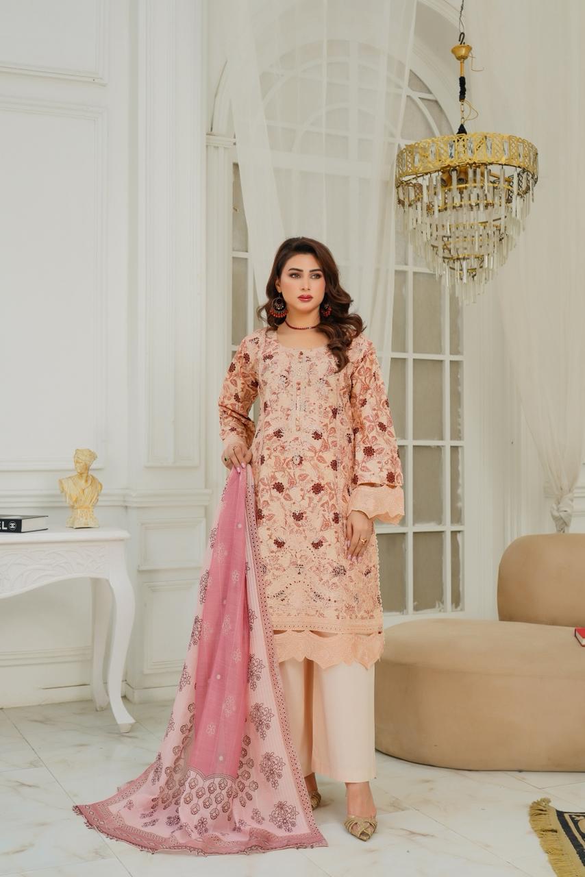 Zareesh Lawn Collection -Munira Designer Book 18 (10) Zivah Elegant Lawn Ensemble - Image 1