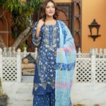 Rameen Pearl Elegance – Midnight Azure Flora