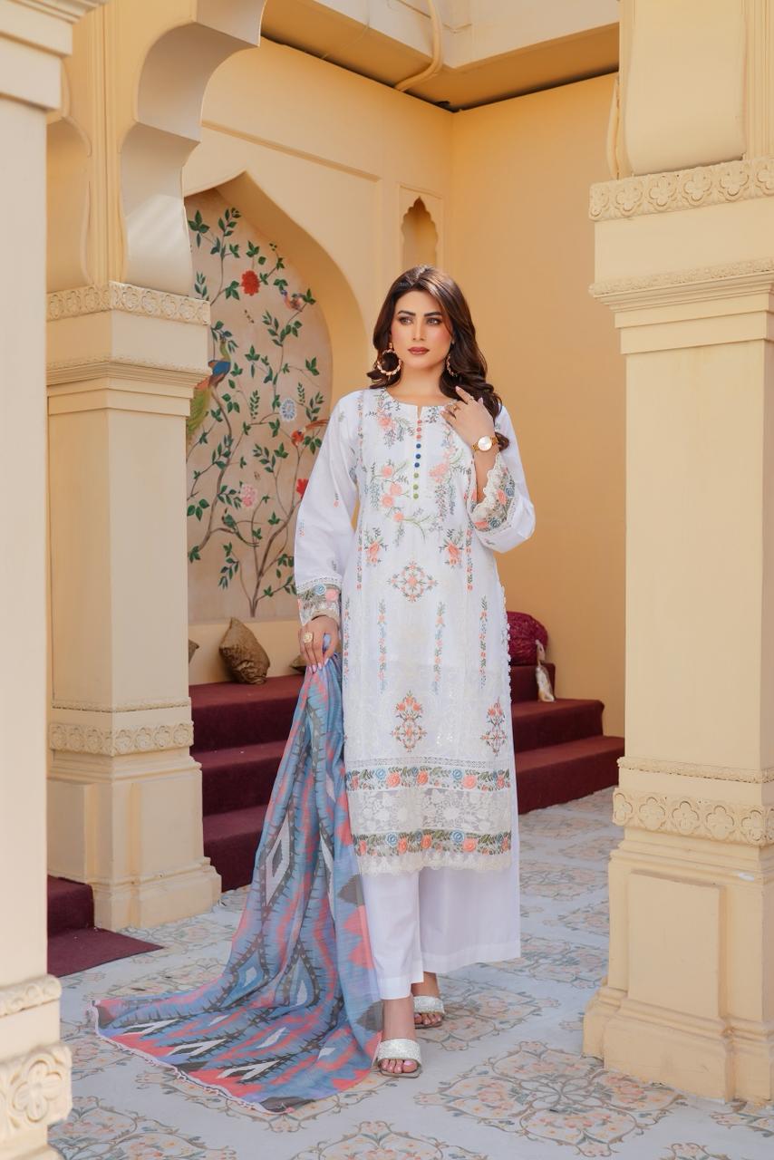 Rumaisa Luxe – Premium Lawn Festive Collection - Munira Designer Book 20 (7) Rumaisa Luxe – Izel Heritage Festive Wear - Image 1