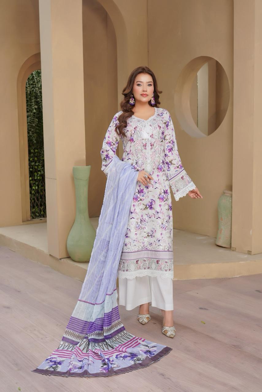 Zainab Mother Collection - Munira Designer -Book 23 (10.) Zainab Collection – Lavender Dream - Image 1