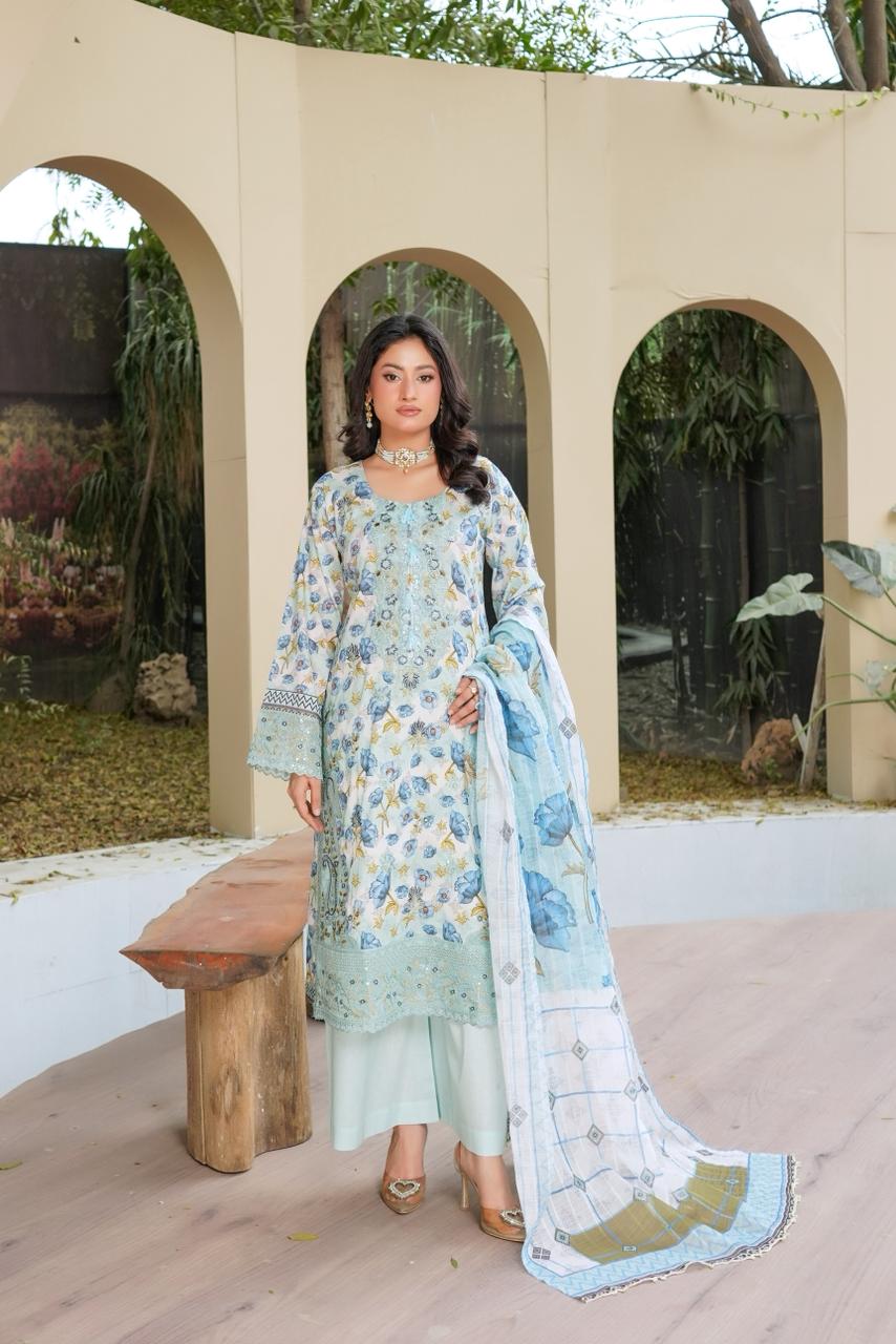 Zainab Mother Collection - Munira Designer -Book 23 (7) Zainab Collection – Mint Blossom Delight - Image 1