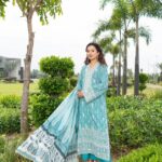 Sawaira Crimson Bloom Lawn Dress