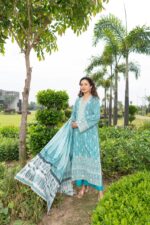 Sawaira Crimson Bloom Lawn Dress