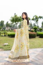 Sawaira Ivory Flora Lawn Suit - Image 2