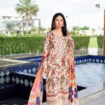 Sawaira Signature Floral Lawn Ensemble