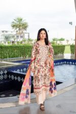 Sawaira Signature Floral Lawn Ensemble
