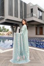 Rihana Aqua Festive Lawn Set - Image 2