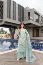 Rihana Aqua Festive Lawn Set