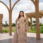 Rihana Rose Gold Charm Lawn Dress