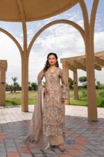 Rihana Rose Gold Charm Lawn Dress