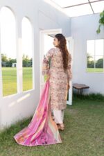 Safeera Ivory Orchid Lawn Dress - Image 2