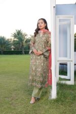 Safeera Sage Green Lawn Suit