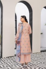 Zimmal Peach Grace Lawn Ensemble - Image 2