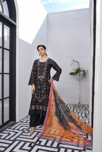Zimmal Rose Charm Lawn Dress