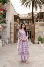 Aizah Ivory Bloom Lawn Frock