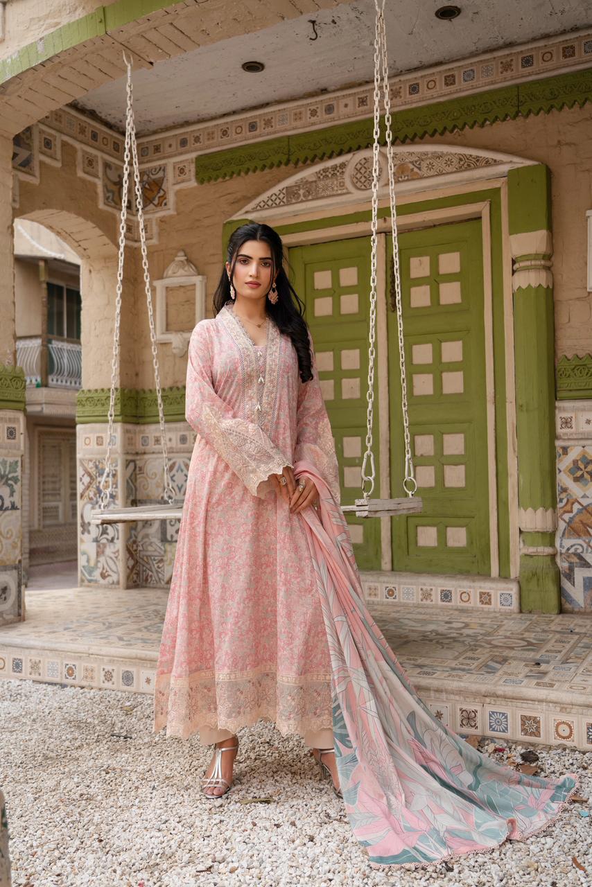 WhatsApp Image 2026-05-20 at 11.19.20 AM Aizah Noor Blossom Lawn Frock - Image 1