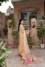 Aizah Golden Petal Lawn Frock - Image 2
