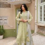 Aizah Floral Muse Lawn Frock