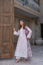 Kinzzay Lavender Charm Lawn Frock
