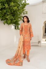 Sameya Coral Bloom Lawn Suit