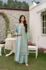 Soraya Mint Blossom Lawn Suit