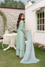 Soraya Mint Blossom Lawn Suit - Image 2