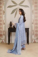 Alizay Aqua Bloom Lawn Suit - Image 2